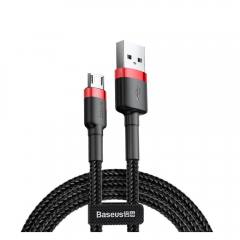 Baseus Cafule Braided USB 2.0 to micro USB Cable Μαύρο 1m (CAMKLF-B91) (BASCAMKLFB91)
