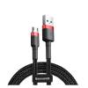 Baseus Cafule Braided USB 2.0 to micro USB Cable Μαύρο 1m (CAMKLF-B91) (BASCAMKLFB91)