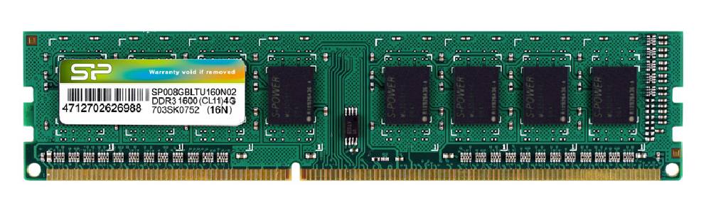 SILICON POWER μνήμη RAM 8GB DDR3, 1600MHz PC3-12800, 1.5V