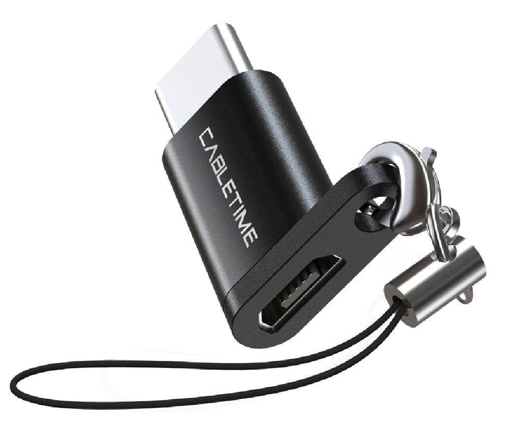 CABLETIME αντάπτορας USB Type-C σε USB Micro CMBF, μαύρος