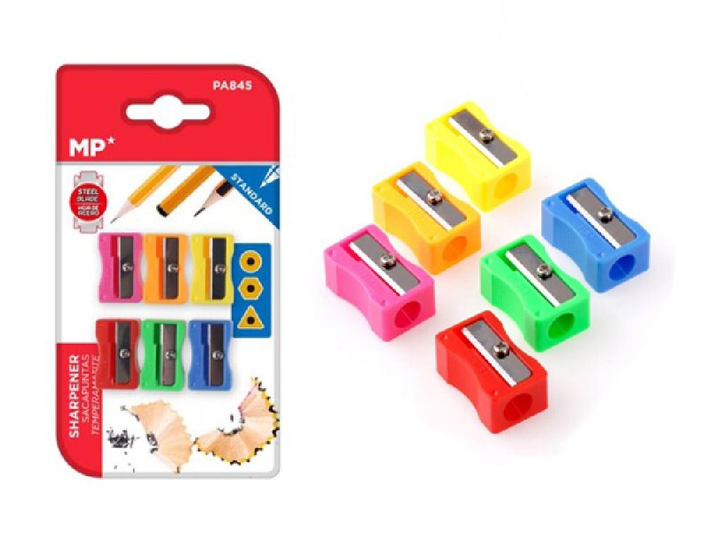 MP σετ πλαστικές ξύστρες PA845, 2.8cm, διάφορα χρώματα, 6τμχ