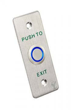 YLI ELECTRONIC χωνευτό μπουτόν PBK-814A με LED, 35 x 90mm, 3Α, ασημί