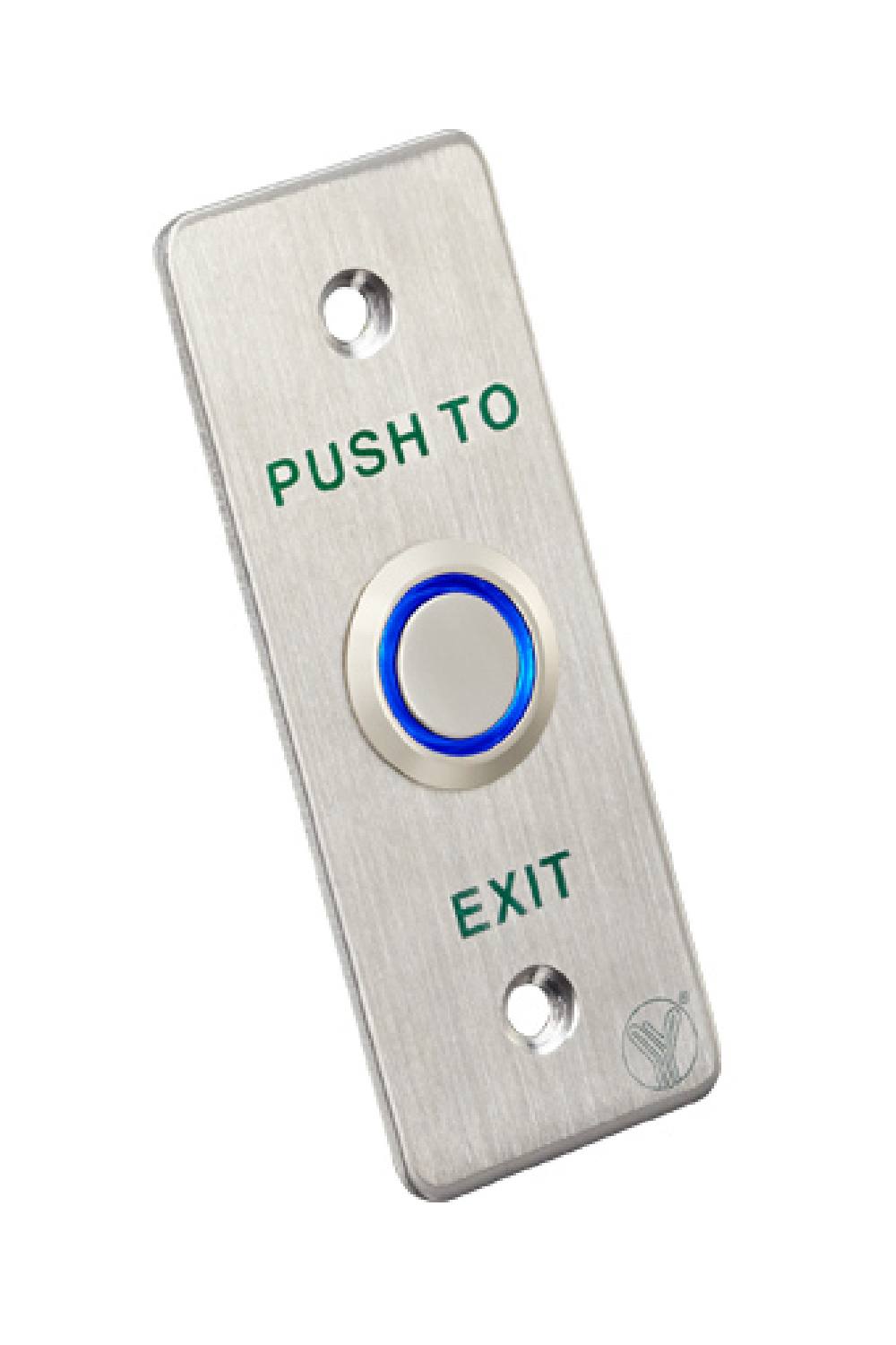 YLI ELECTRONIC χωνευτό μπουτόν PBK-814A με LED, 35 x 90mm, 3Α, ασημί