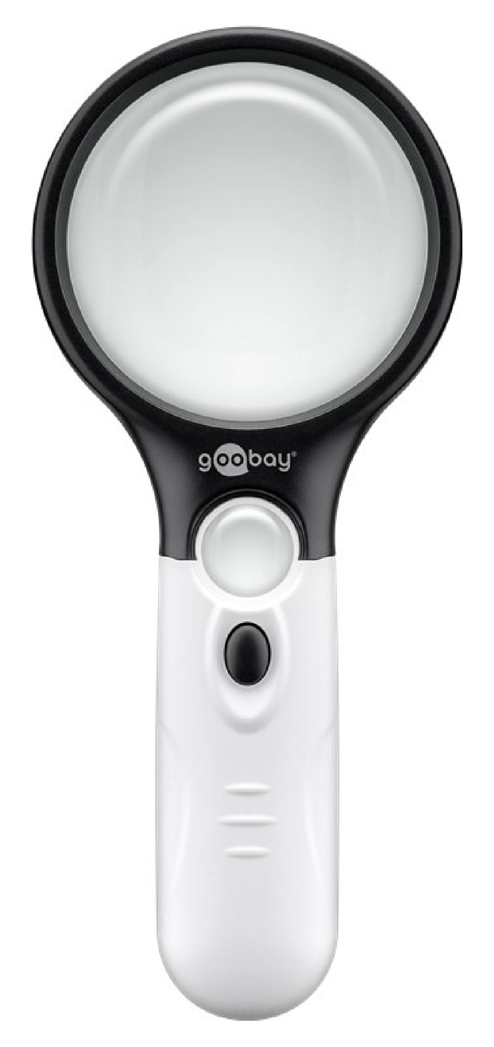GOOBAY μεγεθυντικός φακός χειρός 41255 με φωτισμό LED, 1.75x & 12.25x