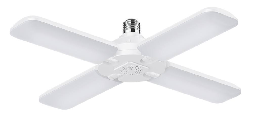 POWERTECH LED λάμπα E27-018, 4x αναδιπλούμενα πτερύγια, 52W, 4000K, E27