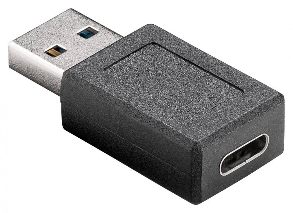 POWERTECH αντάπτορας USB 3.1 αρσενικό σε USB-C θηλυκό PTH-066, μαύρο