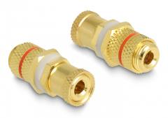 DELOCK αντάπτορας σύνδεσης καλωδίων ήχου 64145, κόκκινος-χρυσός