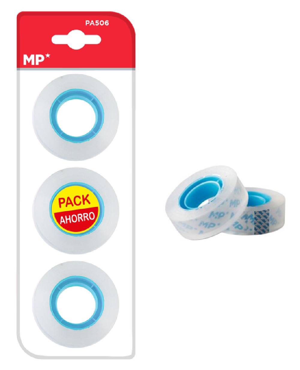 MP κολλητική ταινία Crystal PA506-01, 12mm, 33m, διάφανη, 3τμχ