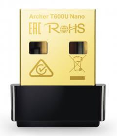 TP-LINK ασύρματος nano USB αντάπτορας ARCHER-T600UNANO, AC600, Ver. 1.0