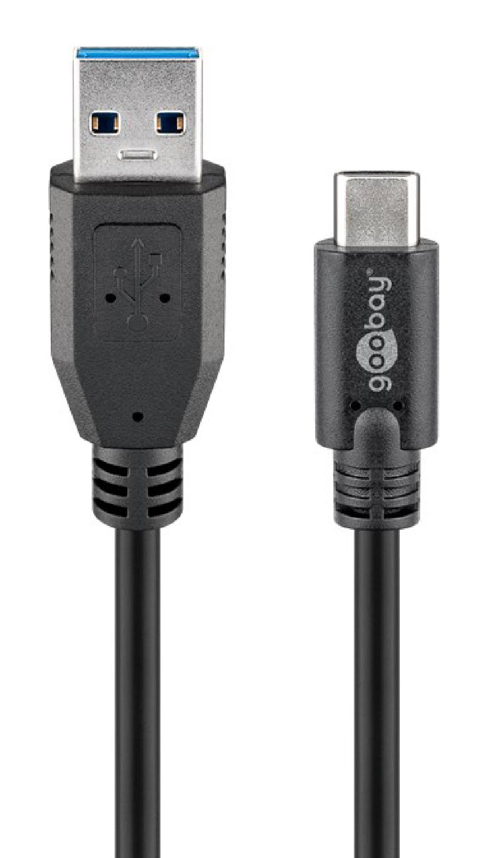 GOOBAY καλώδιο USB 3.0 σε USB-C 73141, 5Gbit/s, 3m, μαύρο