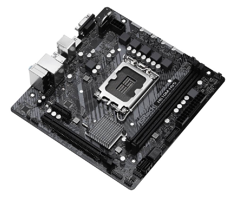 ASROCK μητρική H610M-HVS, 2x DDR4, s1700, USB 3.2 Gen1, mATX