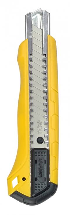 DELI πλαστικό κοπίδι με ασφάλεια DL003, 18mm, κίτρινο