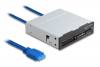 DELOCK USB 19-pin card reader 91759, CF/SD/micro SD/xD/MS/M2/USB, 5Gbps