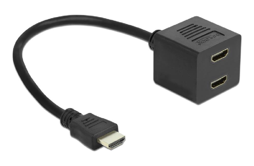 DELOCK splitter HDMI σε 2x HDMI θηλυκό 65226 με Ethernet, 1080p, μαύρο