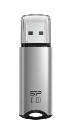 SILICON POWER USB Flash Drive Marvel M02, 64GB, USB 3.2, γκρι