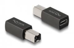 DELOCK αντάπτορας USB-C θηλυκό σε USB Type-B αρσενικό 65839, γκρι