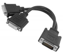 POWERTECH αντάπτορας DMS-59 σε 2x DVI CAB-DMS59DVI, 0.25m, μαύρος