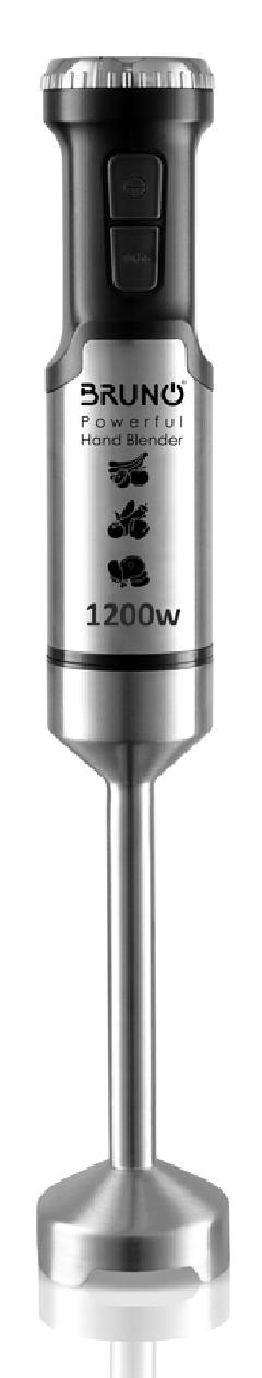 BRUNO ραβδομπλέντερ BRN-0092, ρυθμιζόμενη ταχύτητα, 1200W, inox-μάυρο