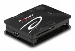 DELOCK card reader 91007 για Micro SD/SD/CF/MS/xD/M2, μαύρο