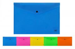 MP πλαστικός φάκελος Α4 με κούμπωμα PC005, 33x23cm, διάφορα χρώματα
