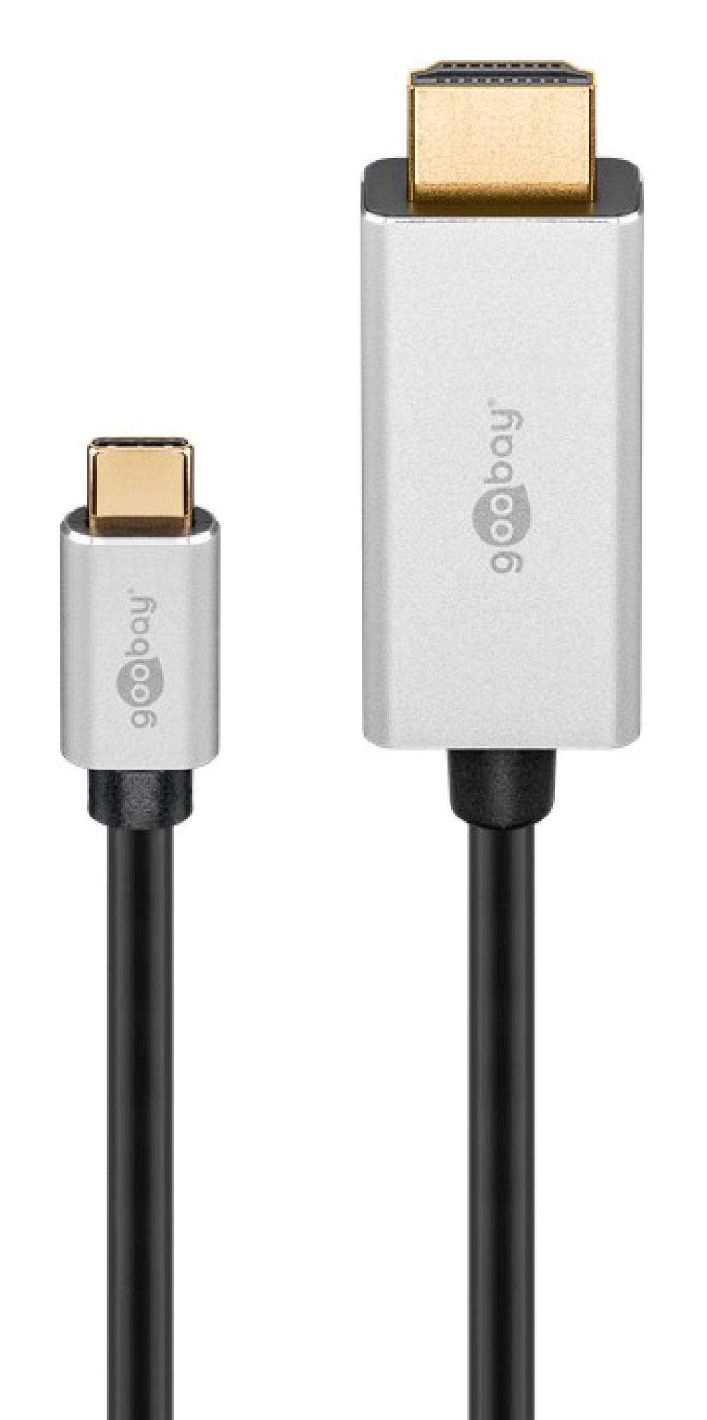 GOOBAY καλώδιο USB-C σε HDMI 60174, HDR, 8K, copper, 2m, μαύρο