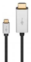 GOOBAY καλώδιο USB-C σε HDMI 60174, HDR, 8K, copper, 2m, μαύρο