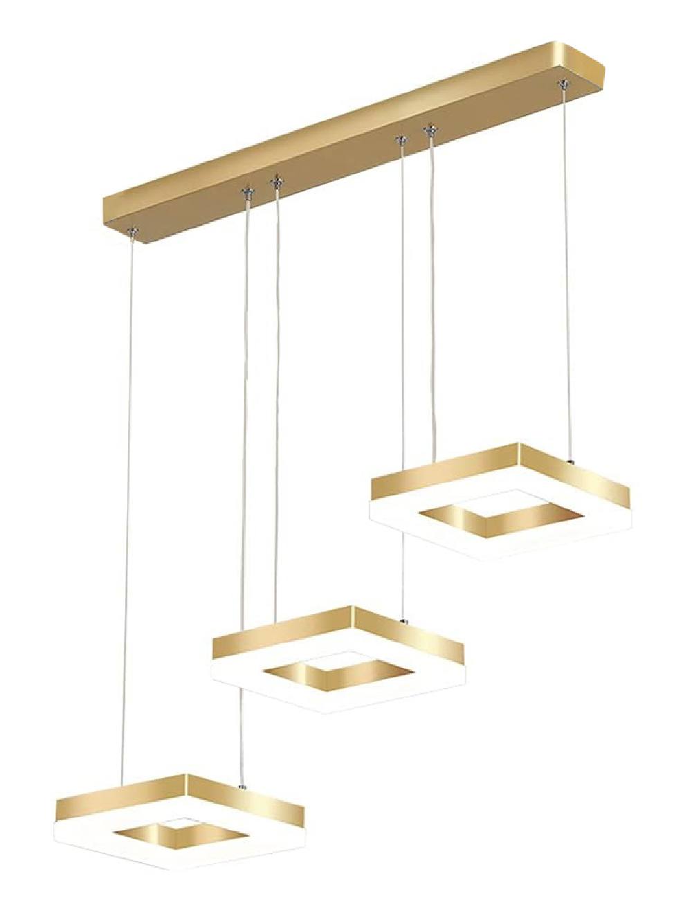 POWERTECH LED φωτιστικό οροφής HLL-0101, 35W, 4000K, 70x120cm, χρυσό