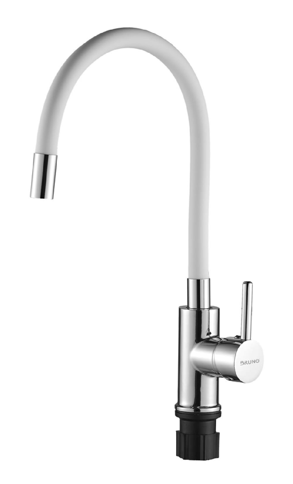 BRUNO αναμεικτική μπαταρία κουζίνας M54804-006C-S626, εύκαμπτη, λευκή