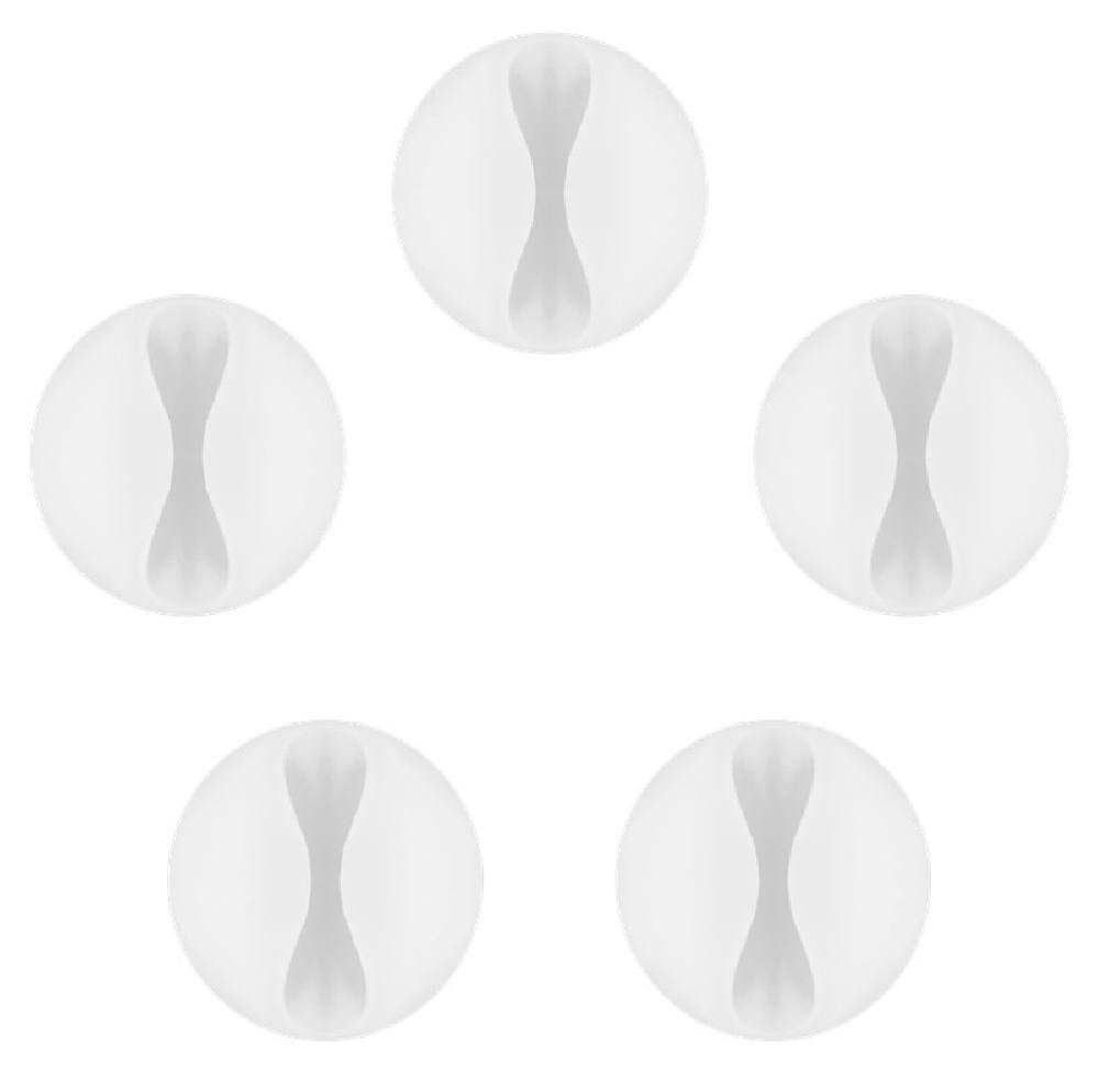 GOOBAY οργανωτές καλωδίων σιλικόνης 95183, 1 θέση, Φ7.8mm, λευκό, 5τμχ