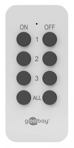 GOOBAY ασύρματο τηλεχειριστήριο 58691, για αντάπτορα ρεύματος, λευκό