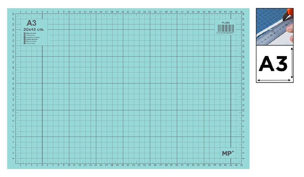 MP επιφάνεια κοπής A3 PL906 με κλίμακα, 30x45cm, πράσινη