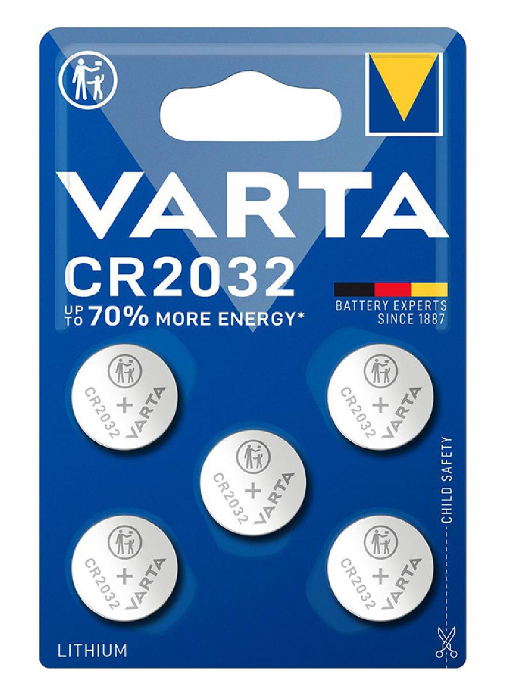 VARTA μπαταρία λιθίου CR2032, 3V, 5τμχ