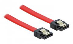 DELOCK καλώδιο SATA 82677, 6 Gb/s, 50cm, κόκκινο