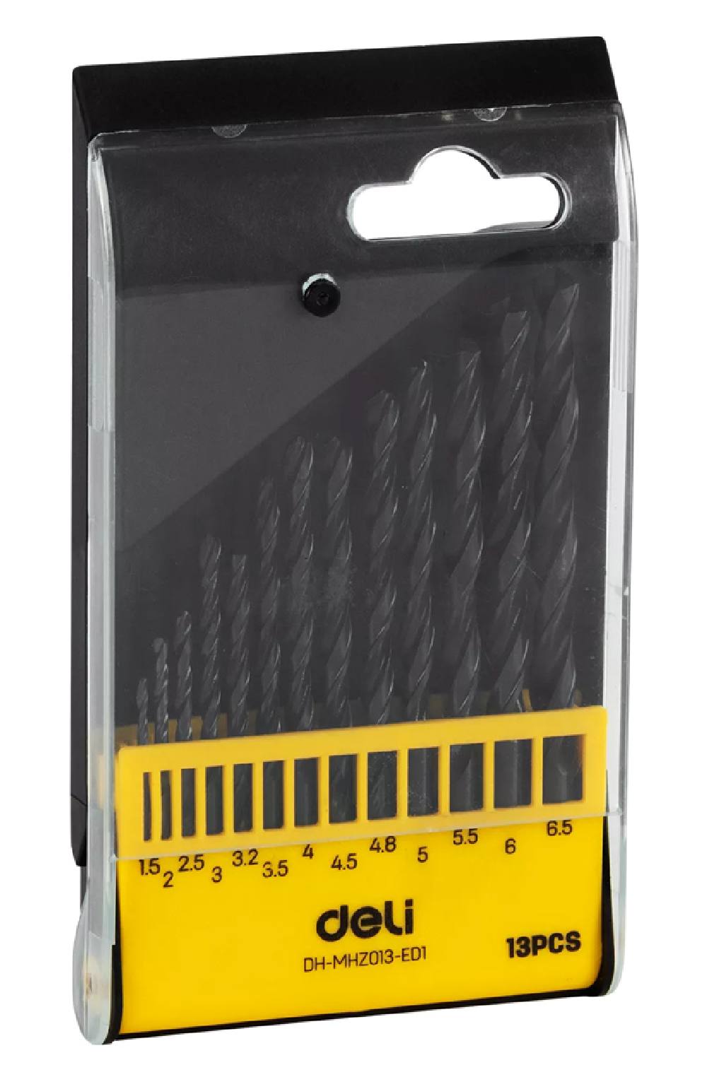 DELI σετ τρυπάνια DH-MHZ013-ED1 για σίδηρο HSS, 1.5-6.5mm DIN 338, 13τμχ