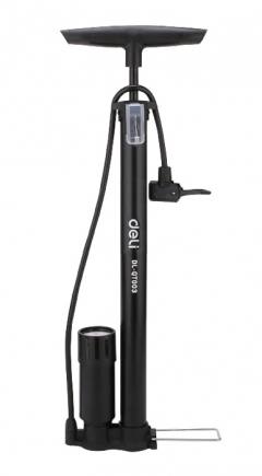 DELI τρόμπα χειρός DL-QT002 με μανόμετρο, 120PSI, μαύρη