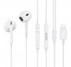 YISON earphones με μικρόφωνο X7, Lightning, 1.2m, λευκά