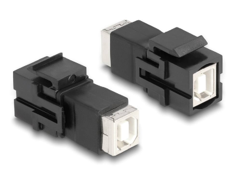 DELOCK Keystone module USB Type-B 86600, θηλυκό σε θηλυκό, μαύρο