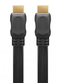 GOOBAY καλώδιο HDMI 2.0 με Ethernet 61281, flat, 18Gbit/s, 4K, 5m, μαύρο