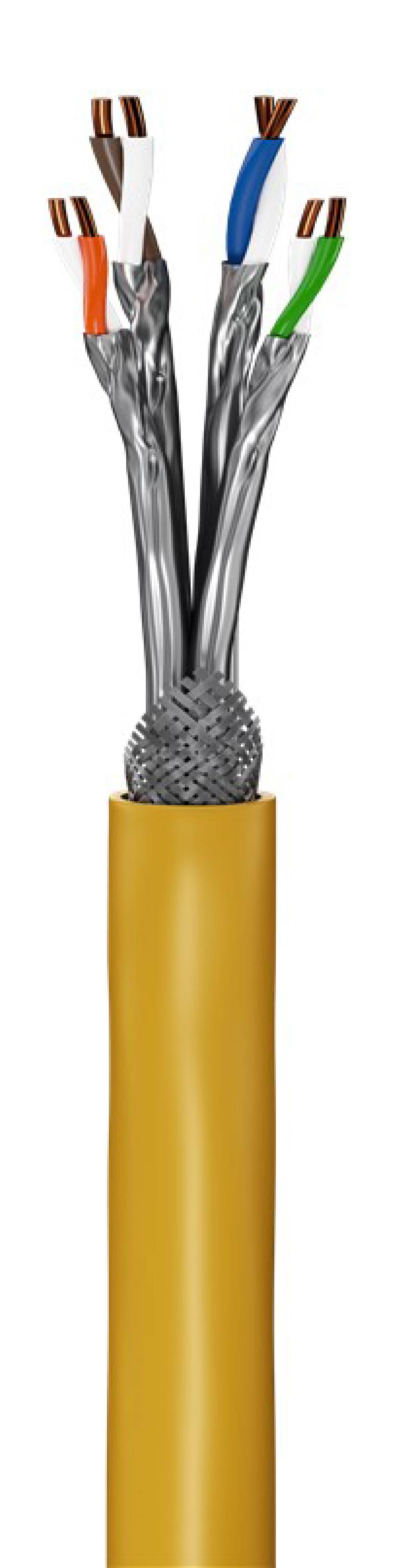 GOOBAY καλώδιο S/FTP CAT 8.1 61126, copper, AWG 22, GHMT, 25m, κίτρινο