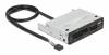 DELOCK USB 9-pin card reader 91708, CF/SD/XD/MS/Micro SD/USB, 3.5" bay