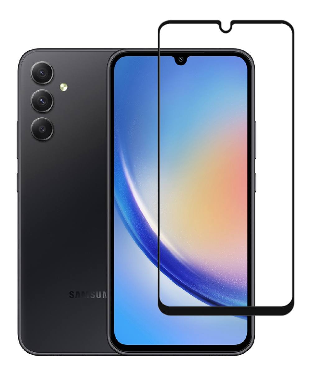 POWERTECH tempered glass 3D TGC-0638, Samsung A34 5G, full glue, μαύρο