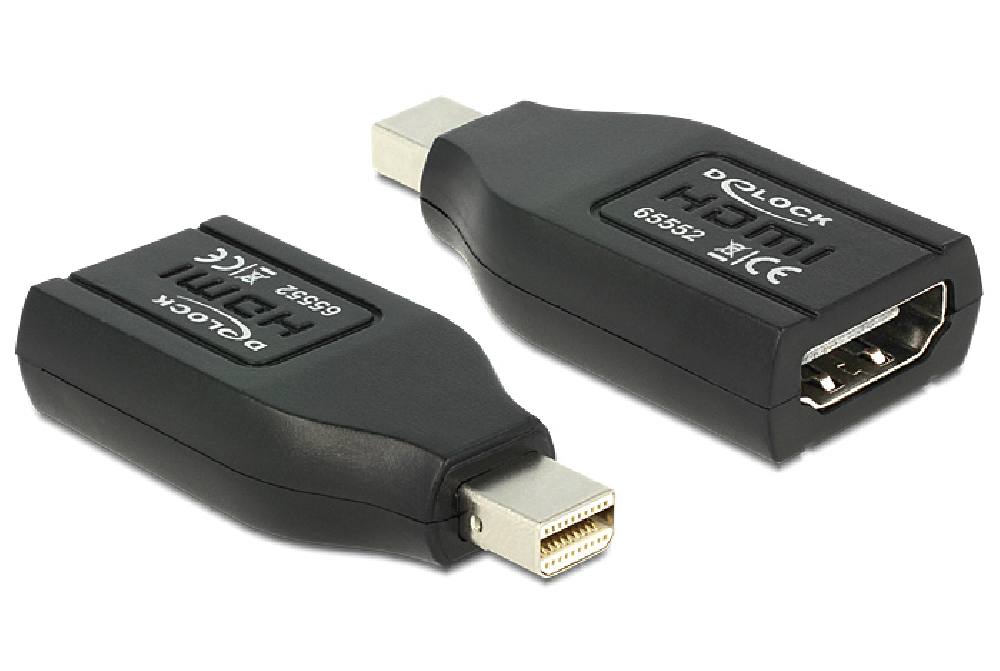 DELOCK αντάπτορας DisplayPort mini σε HDMI 65552, 1080p, μαύρος