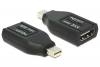 DELOCK αντάπτορας DisplayPort mini σε HDMI 65552, 1080p, μαύρος