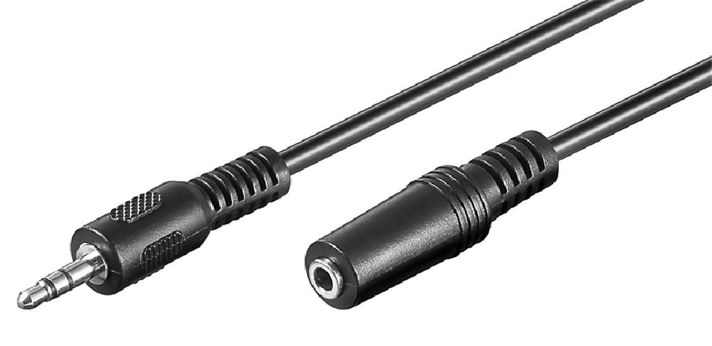 GOOBAY προέκταση καλωδίου ήχου 3.5mm 50431, 3-pin, 2m, μαύρο