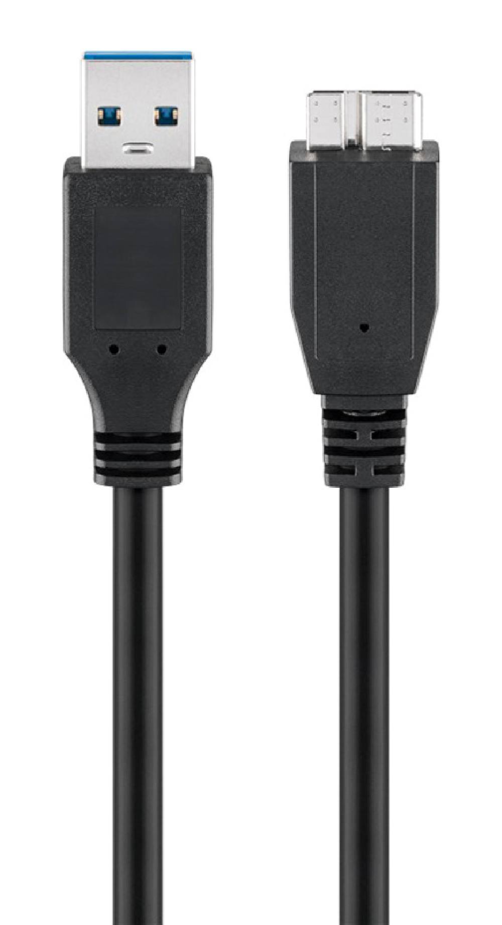 GOOBAY καλώδιο USB 3.0 σε micro Τype B 95734, 5 Gbit/s, 0.5m, μαύρο