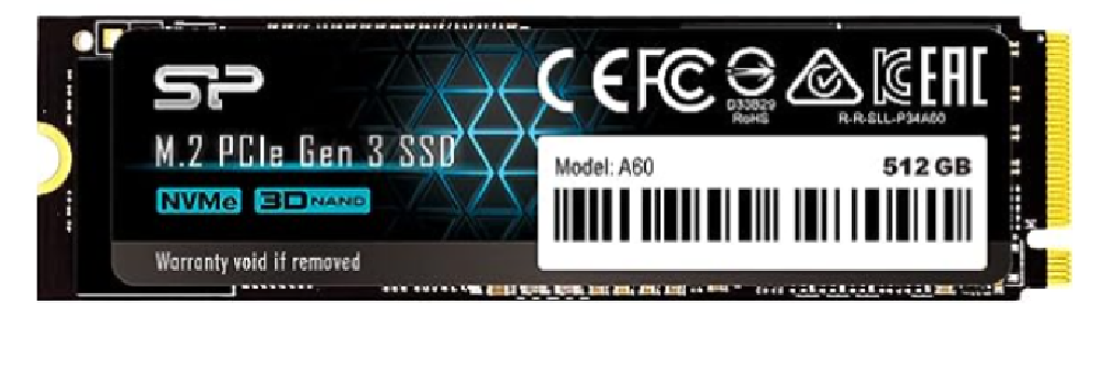 SILICON POWER SSD M.2 NVMe PCI-E GEN3 512GB ACE A60 SP512GBP34A60M28, M.2 2280 NVMe PCI-E GEN3x4, READ 2200 MB/s, WRITE 1600 MB/