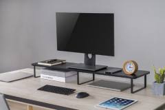 GEMBIRD LONG RECTANGLE MONITOR STAND FOR 2 MONITORS