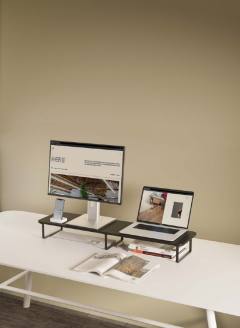 GEMBIRD LONG RECTANGLE MONITOR STAND FOR 2 MONITORS