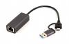 CABLEXPERT USB3.1+TYPEC GIGABIT NETWORK ADAPTER SPACE GREY