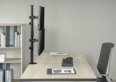 GEMBIRD ADJUSTABLE 2-DISPLAY VERTICAL DESK MOUNT 17'-32'